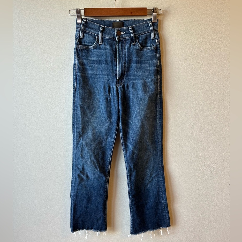 MOTHER Hustler Ankle Fray Women's Classic Blue Jeans